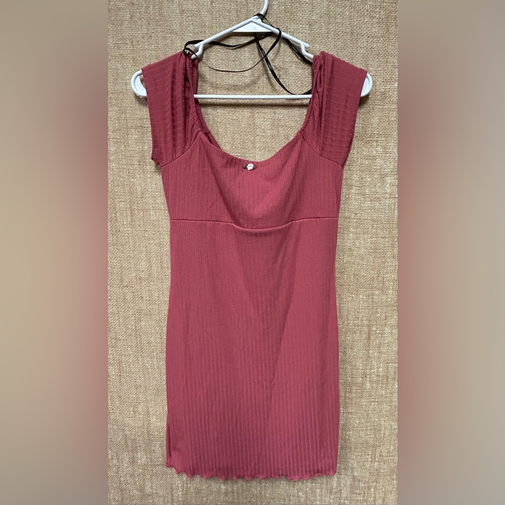 Forever 21 Mauve Ribbed Knit Dress Size L